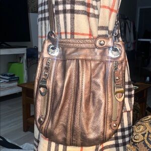 B Makowsky Bronze Leather Women's Bag
